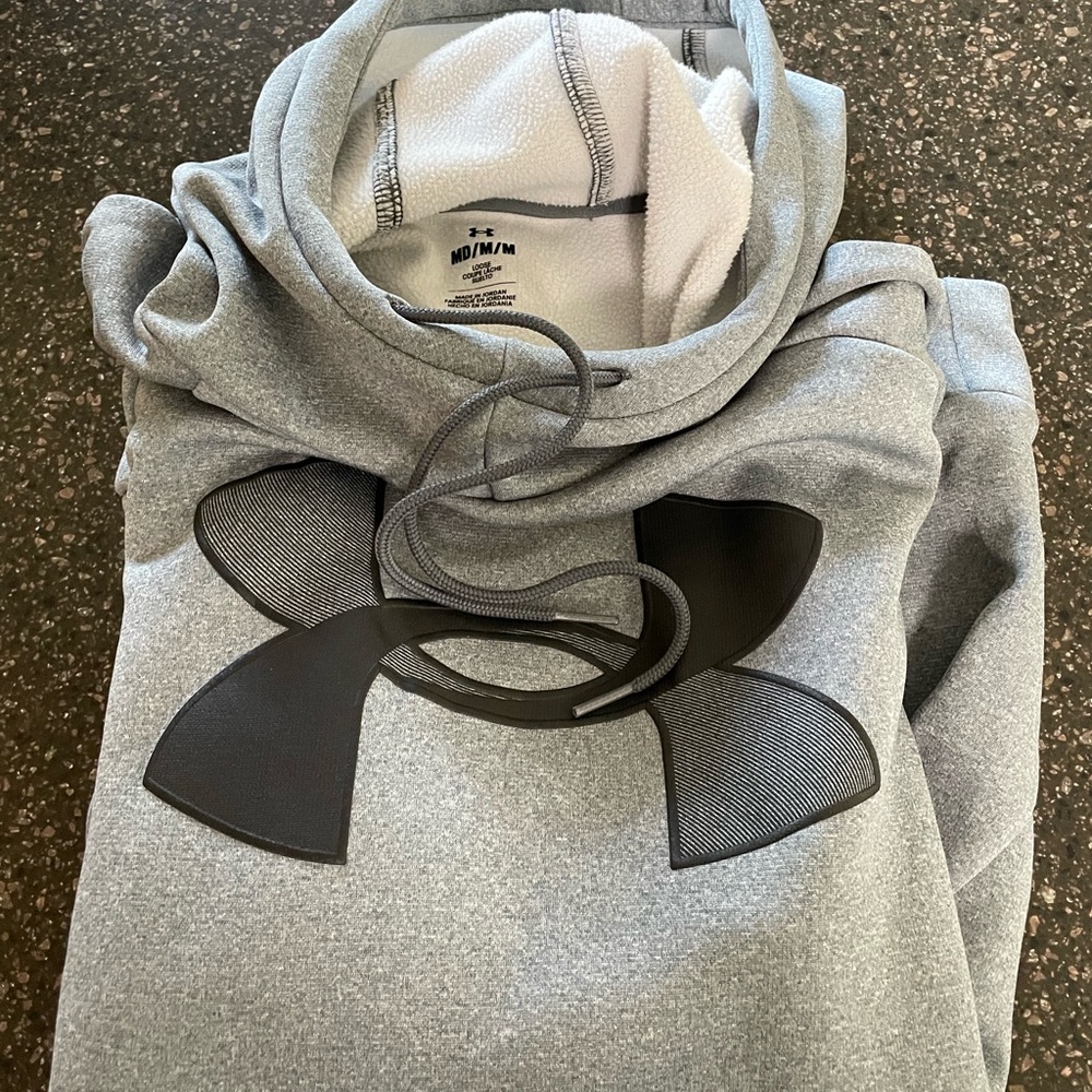 EUC Mens Under Armour Large Logo Hoodie Sweatshirt